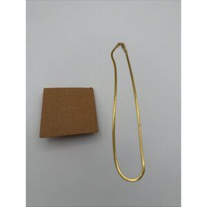 Ana Luisa Ina Herringbone Chain Necklace in Gold 14K Plated